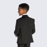 Boys Black Suit 5-Piece Set for Kids Teen Children - Wedding