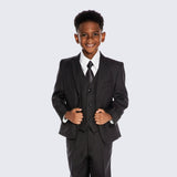 Boys Black Suit 5-Piece Set for Kids Teen Children - Wedding