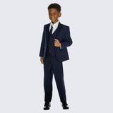 Boys Navy Blue Suit 5-Piece Set for Kids Teen Children - Wedding