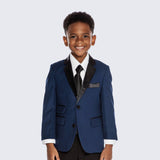 Boys Blue Tuxedo 4 -Piece Set for Kids Teen Children - Wedding