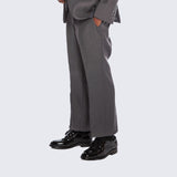 Boy's Dark Grey Slim Fit Pants