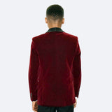 Boys Burgundy Velvet Blazer Slim Fit for Kids Teen Children - Wedding
