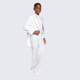 Boys White Tails Tuxedo Package for Kids Teen Children - Wedding