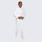 Boys White Tails Tuxedo Package for Kids Teen Children - Wedding