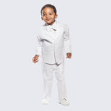 Boys White Tuxedo 5-Piece Set for Kids Teen Children - Wedding