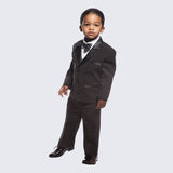 Boys Tuxedo Black 5-Piece Set for Kids Teen Children - Wedding