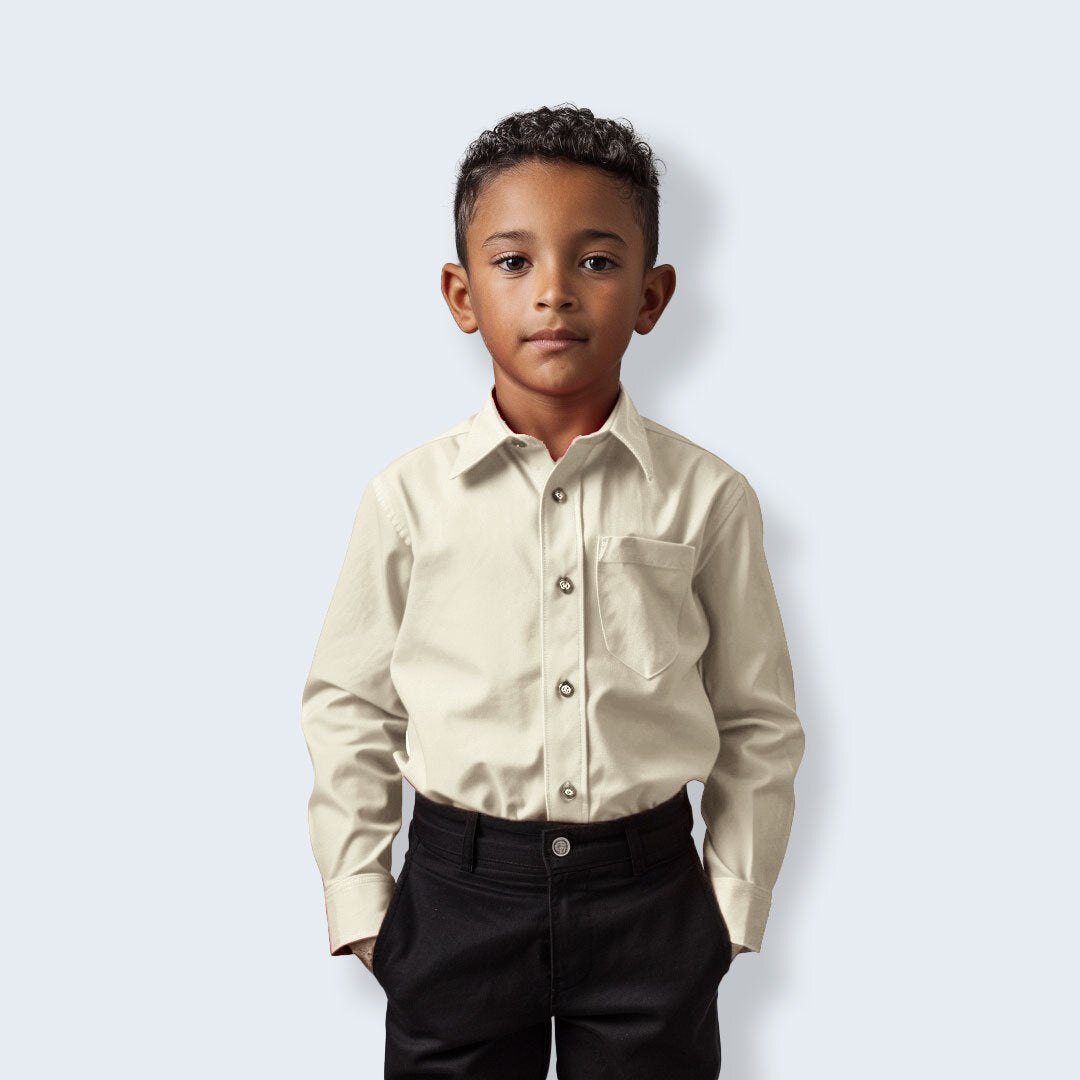 Boys Tan Dress Shirt Slim Fit, 2 Boys Tan Dress Shirt Slim Fit, 2