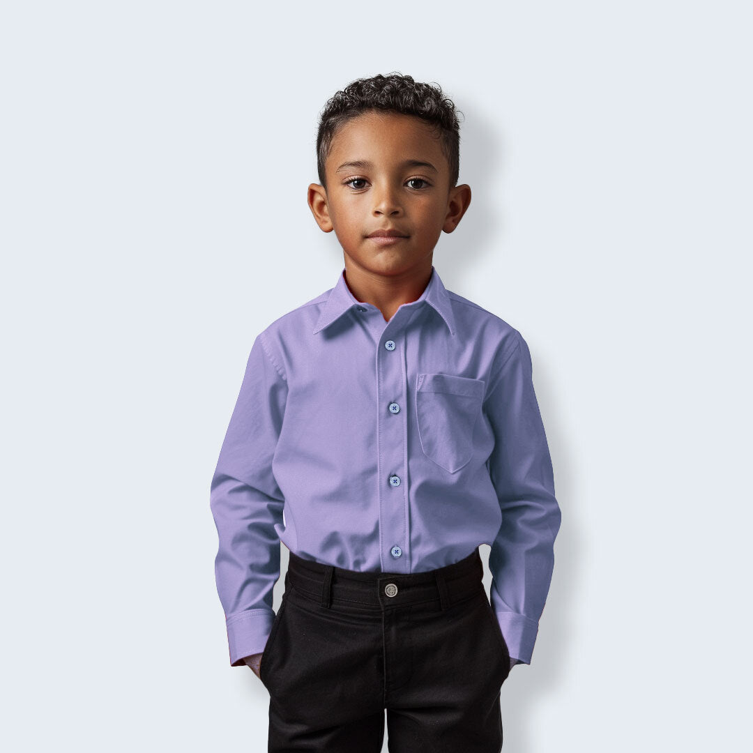 Boys Lavender Dress Shirt Slim Fit – Kids Suits1