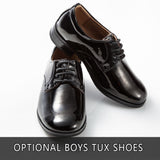 Boys Slim Fit Tuxedo Burgundy 5-Piece Set by Perry Ellis for Kids Teen Children - Wedding