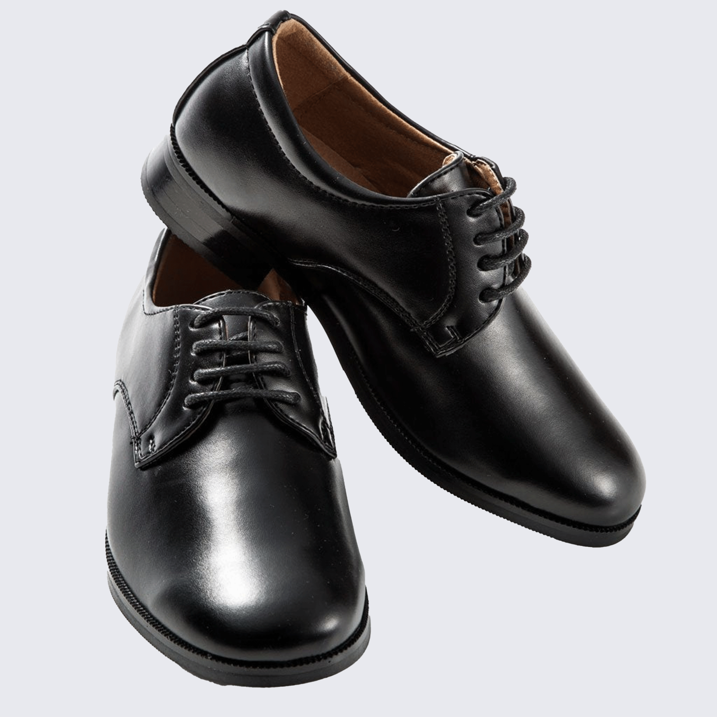 Tip Top Kids Boys Black Matte Leather Lace Up Dress Shoes 12 Kids
