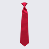 Boy's Satin Red Pre-Tied Tie for Kids Teen Children - Wedding