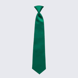 Boy's Satin Emerald Green Pre-Tied Tie for Kids Teen Children - Wedding