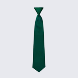 Boy's Satin Hunter Green Pre-Tied Tie for Kids Teen Children - Wedding