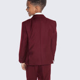 Boys Burgundy Suit 5-Piece Set for Kids Teen Children - Wedding