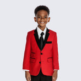 Boys Red Tuxedo 4 -Piece Set for Kids Teen Children - Wedding