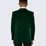 Boys Hunter Green Velvet Blazer Slim Fit for Kids Teen Children - Wedding