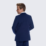 Boys Slim Fit Navy Blue Suit 5-Piece Set for Kids Teen Children - Wedding