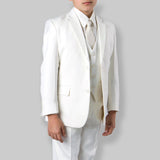 Boys Ivory-Off White Suit 5-Piece Set for Kids Teen Children - Wedding