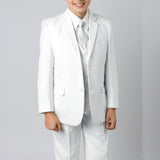 Boys White Suit 5-Piece Set for Kids Teen Children - Wedding