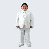 Boys Husky Suit White 5-Piece Set