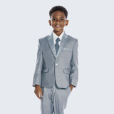 Boys Light Grey Tuxedo 3 -Piece Set For Kids Teen Children - Wedding