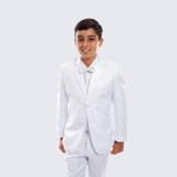 Boys Tuxedo White 5 -Piece Set for Kids Teen Children - Wedding