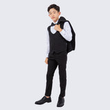 Boys Slim Fit Tuxedo Indigo 5-Piece Set by Perry Ellis for Kids Teen Children - Wedding