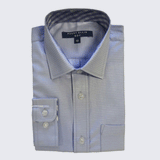 Boys Blue Pattern Dress Shirt by Perry Ellis