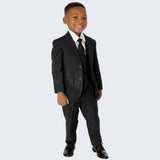 Boy's Black Slim Fit Suit by Stacy Adams for Kids Teen Children - Wedding