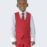 Boy's Red Slim Fit Suit by Stacy Adams for Kids Teen Children - Wedding