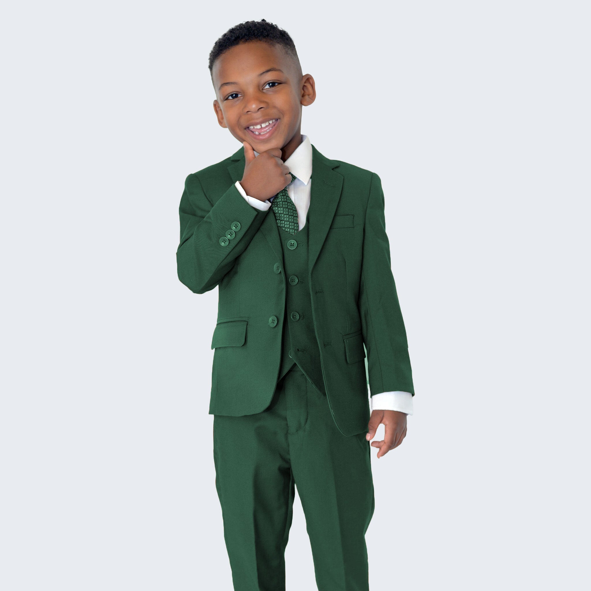 Boy's Green Slim Fit Suit by Stacy Adams for Kids Teen Children