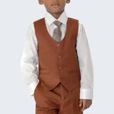 Boy's Light Brown Slim Fit Suit by Stacy Adams for Kids Teen Children - Wedding