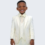 Boy's Ivory Slim Fit Suit by Stacy Adams for Kids Teen Children - Wedding