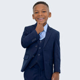 Boy's Navy Blue Slim Fit Suit by Stacy Adams for Kids Teen Children - Wedding