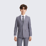 Boy's Gray Slim Fit Suit by Stacy Adams for Kids Teen Children - Wedding