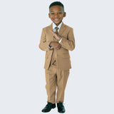 Boy's Mid Tan Slim Fit Suit by Stacy Adams for Kids Teen Children - Wedding