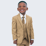 Boy's Mid Tan Slim Fit Suit by Stacy Adams for Kids Teen Children - Wedding