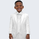 Boy's White Slim Fit Suit by Stacy Adams for Kids Teen Children - Wedding