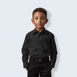 Boys Black Dress Shirt Slim Fit