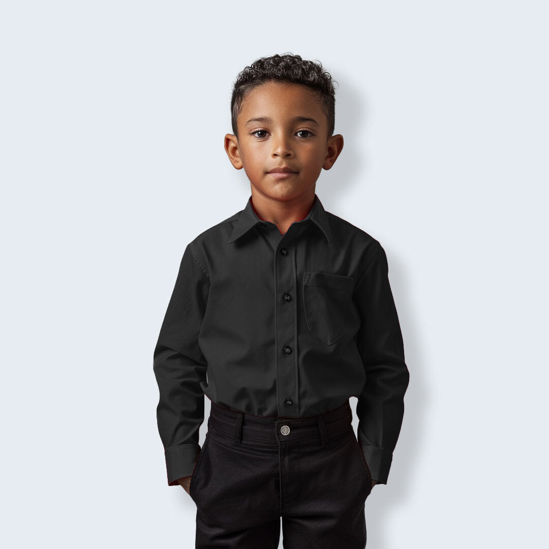 kids dress shirt Boys Black Slim Fit 2 young sailors Italian Boys Mille Righe Dress