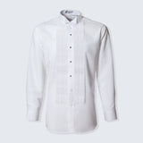 Boys Tuxedo Shirt White Wing Tip Collar Pleated