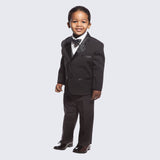 Boys Tuxedo Black 5-Piece Set for Kids Teen Children - Wedding