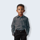 Boys Charcoal Dress Shirt Slim Fit