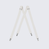 Off White Suspenders  for Kids Teen Children - Wedding