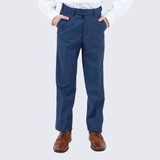 Boy's Indigo Slim Fit Pants for Kids Teen Children - Wedding