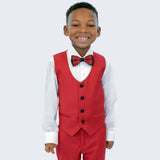 Boy's Red Slim Fit Tuxedo by Stacy Adams for Kids Teen Children - Wedding