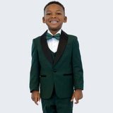 Boy's Green Slim Fit Tuxedo by Stacy Adams for Kids Teen Children - Wedding