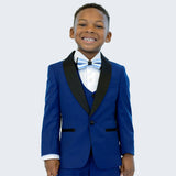 Boy's Indigo Slim Fit Tuxedo by Stacy Adams for Kids Teen Children - Wedding