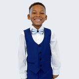 Boy's Indigo Slim Fit Tuxedo by Stacy Adams for Kids Teen Children - Wedding