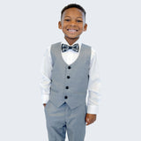 Boy's Mid Gray Slim Fit Tuxedo by Stacy Adams for Kids Teen Children - Wedding